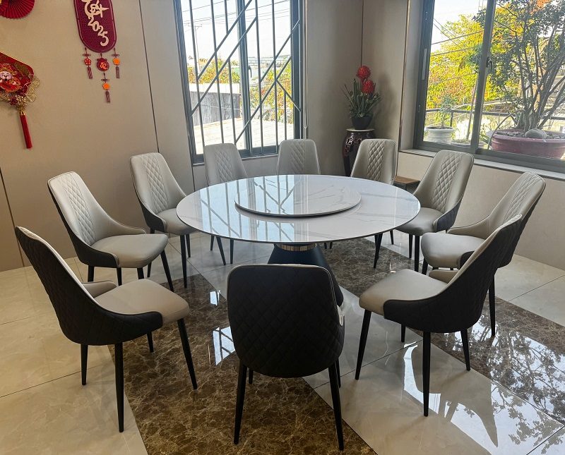 Bàn Ăn Tròn 10 Người Mặt Đá 1m5 2420S
