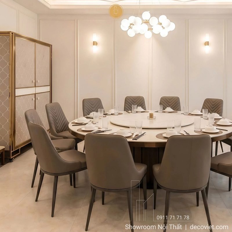 Bàn Ăn Tròn 12 Người Sang Trọng 2970S