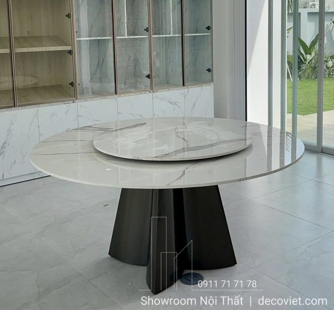 Bàn Ăn Tròn 1m8 10 Ghế 2883S