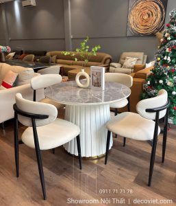 Bàn Ăn Tròn 4 Ghế Hiện Đại 2791S