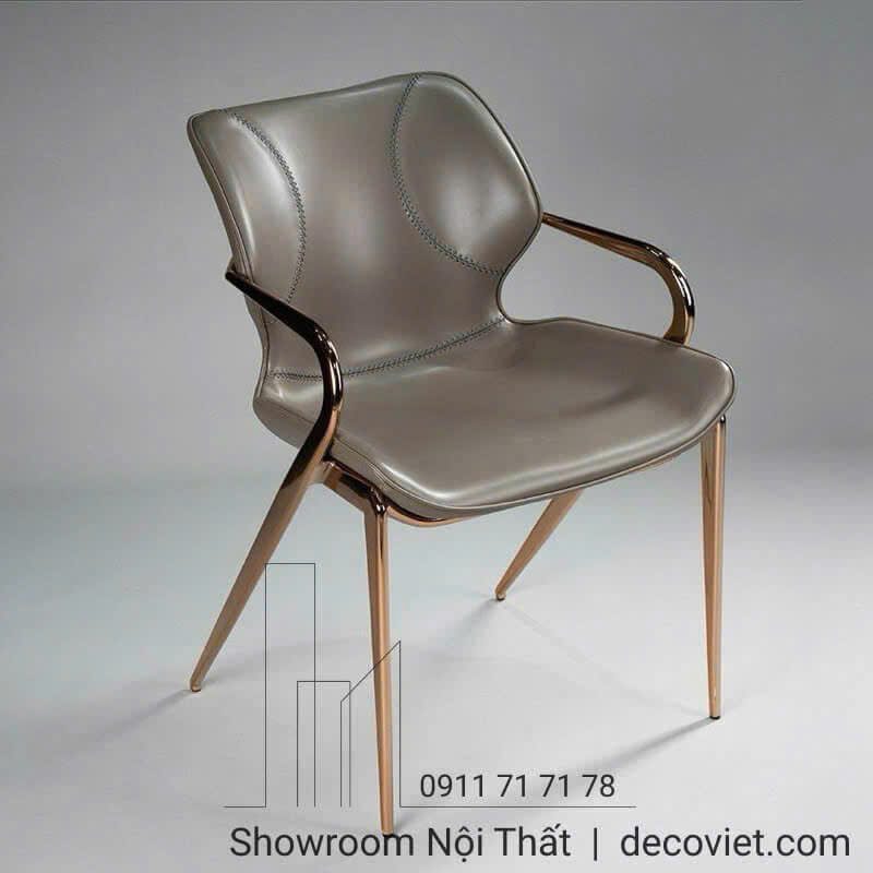 Ghế ăn bọc da êm ái, tựa lưng ôm dáng của bộ bàn ăn tròn 2865S