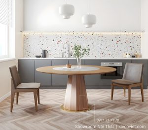 Bàn Ăn Tròn Gỗ Sang Trọng 2910S