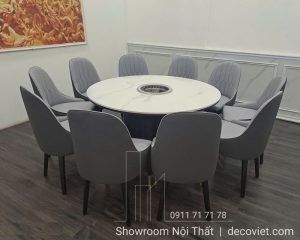 Bàn Ăn Tròn Mặt Đá 10 Người 2471S