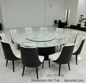 Bàn Ăn Tròn Mặt Đá 10 Người 2748S