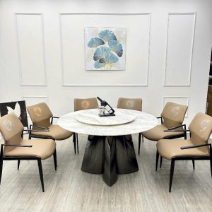 Bàn Ăn Tròn Nhập Khẩu 6 Ghế Hà Nội 2555S