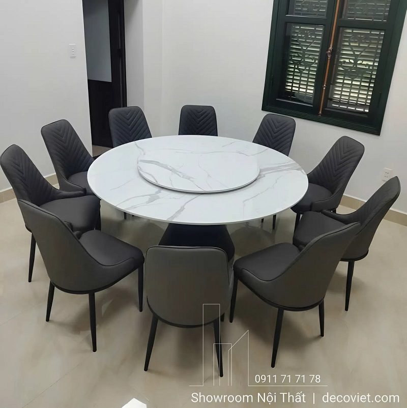 Bàn Ăn Tròn Xoay 10 Ghế 2904S