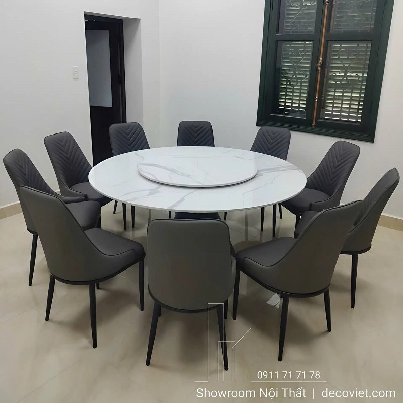Bàn Ăn Tròn Xoay 10 Ghế 2904S
