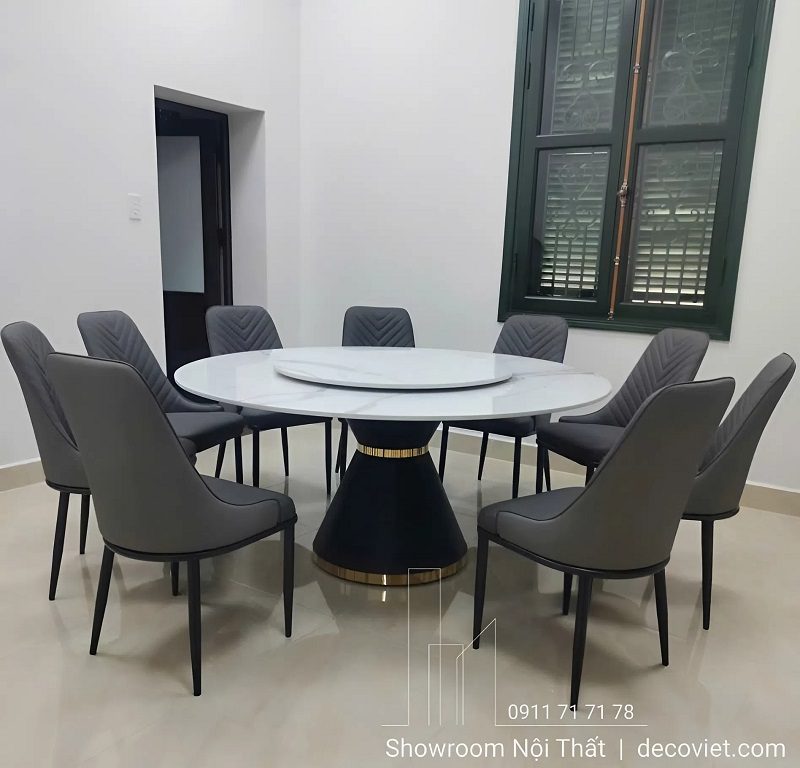 Bàn Ăn Tròn Xoay 10 Ghế 2904S