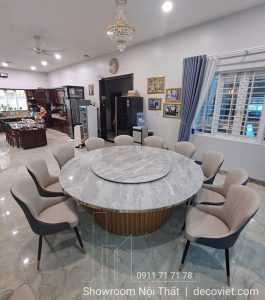 Bàn Ăn Tròn Xoay 12 Ghế Cao Cấp 2648S