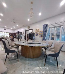 Bàn Ăn Tròn Xoay 12 Ghế Cao Cấp 2648S