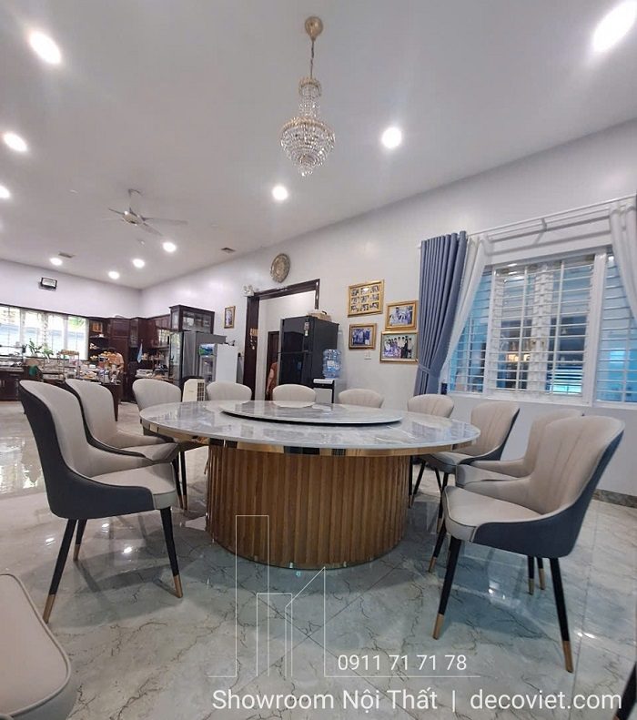 Bàn Ăn Tròn Xoay 12 Ghế Cao Cấp 2648S