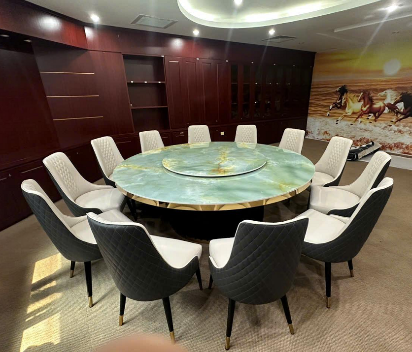 Bàn Ăn Tròn Xoay 12 Ghế Hiện Đại 2528S
