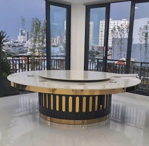 Bàn Ăn Tròn Xoay 2m6 Cao Cấp 2817S