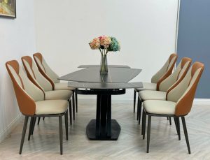 Bàn Ăn Xoay Thông Minh Mặt Đá 2513S
