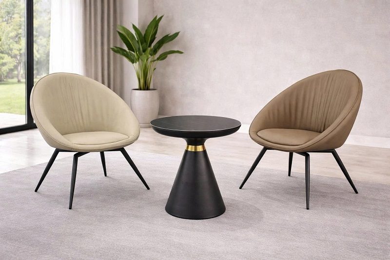 Bàn Cafe Tròn Mặt Đá 146T