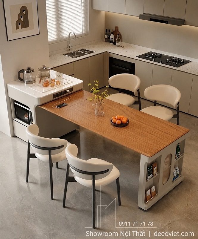 Bàn Đảo Bếp Gấp Gọn 2800S