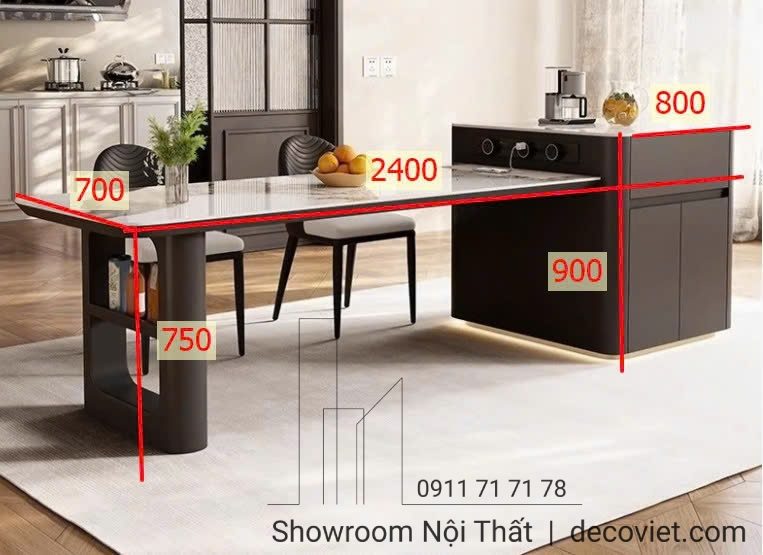 Bàn Đảo Bếp Mặt Đá 2380S