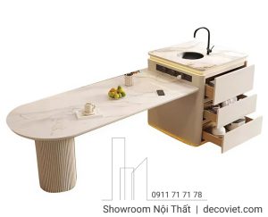 Bàn Đảo Bếp Mặt Đá Hiện Đại 2638S