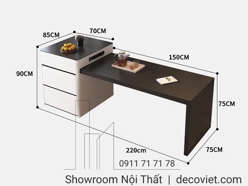 Bàn Đảo Bếp Nhập Khẩu 2448S
