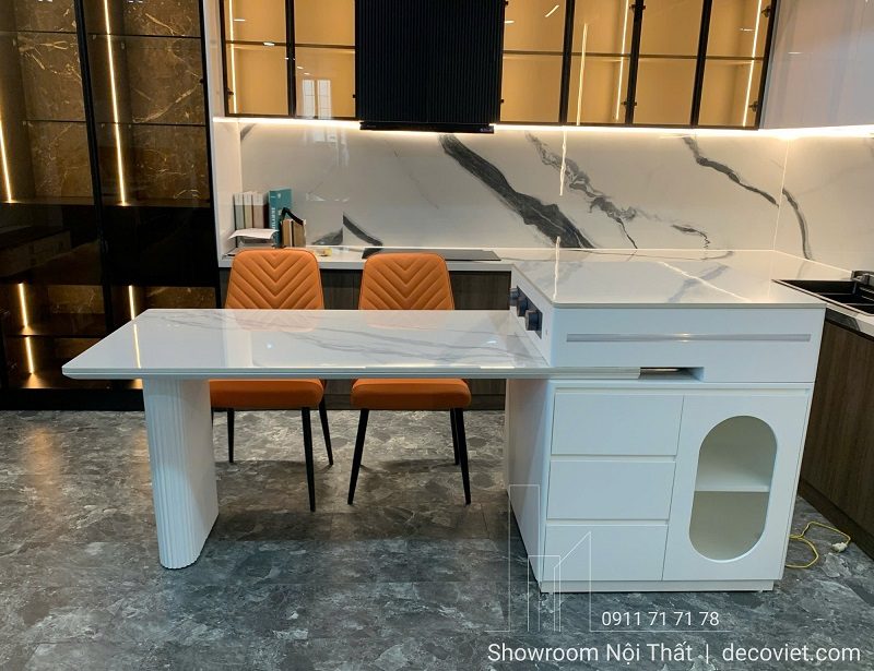 Bàn Đảo Kết Hợp Bàn Ăn Mặt Đá 2878S