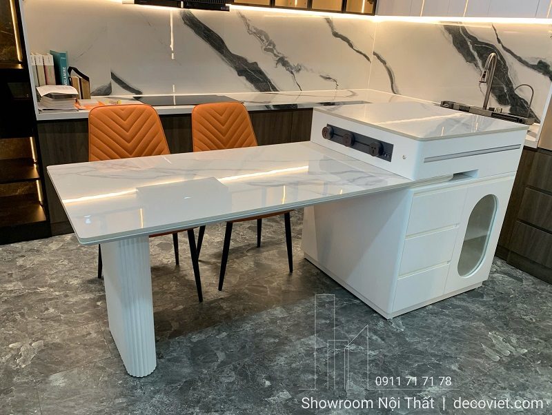 Bàn Đảo Kết Hợp Bàn Ăn Mặt Đá 2878S