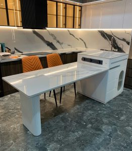 Bàn Đảo Kết Hợp Bàn Ăn Mặt Đá 2878S