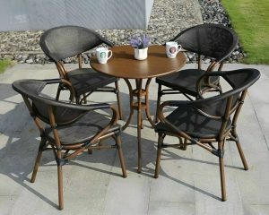 Bàn Ghế Ngoài Trời Giả Gỗ 2059T