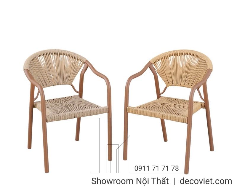 Bàn Ghế Ngoài Trời Giả Gỗ 2089T