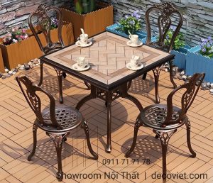 Bàn Ghế Nhôm Đúc Nhập Khẩu 2061T