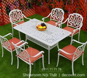 Bàn Ghế Nhôm Đúc Sân Vườn 2036T