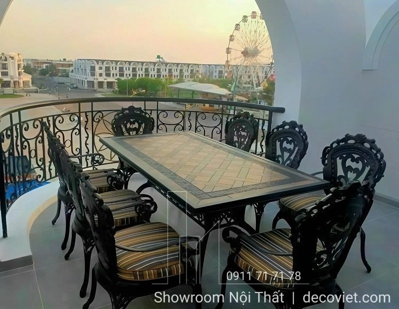 Bàn Ghế Nhôm Đúc Sân Vườn 2073T
