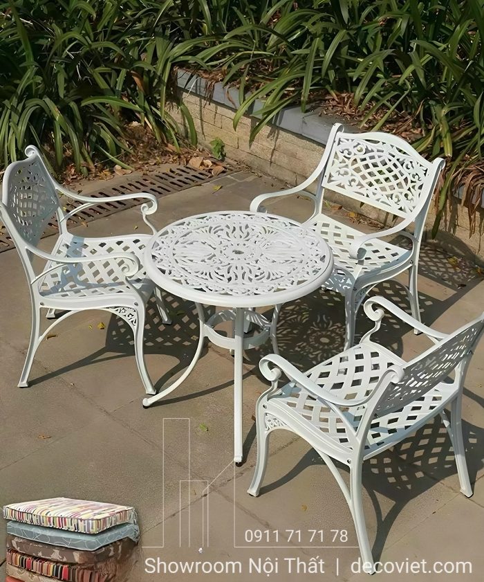 Bàn Ghế Nhôm Đúc Tân Cổ Điển 2055T