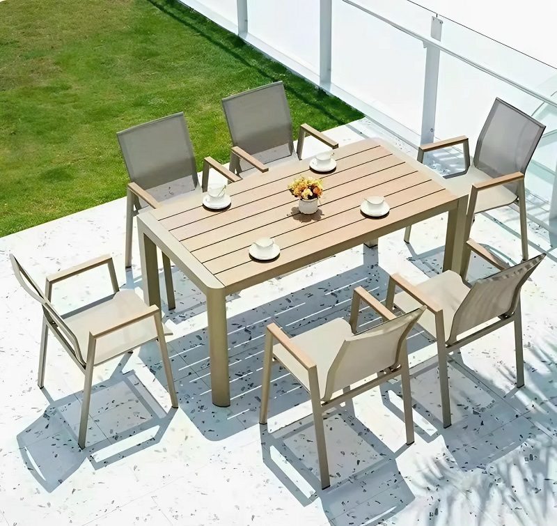 Bàn Ghế Sân Vườn Giả Gỗ 2045T