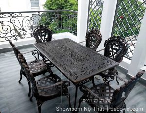 Bàn Ghế Tân Cổ Điển Ngoài Trời 2074T