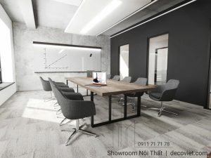 Bàn Họp Gỗ Chân Sắt 3044S