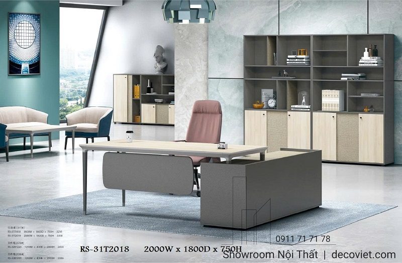 Bàn Làm Việc Gỗ Chân Sắt 157T