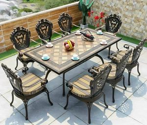 Bàn Sân Vườn Tân Cổ Điển 8 Ghế 2029T