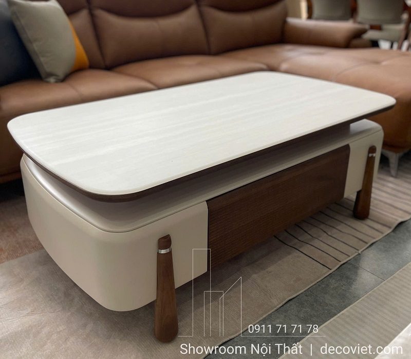 Bàn Sofa Gỗ Mặt Đá 491S