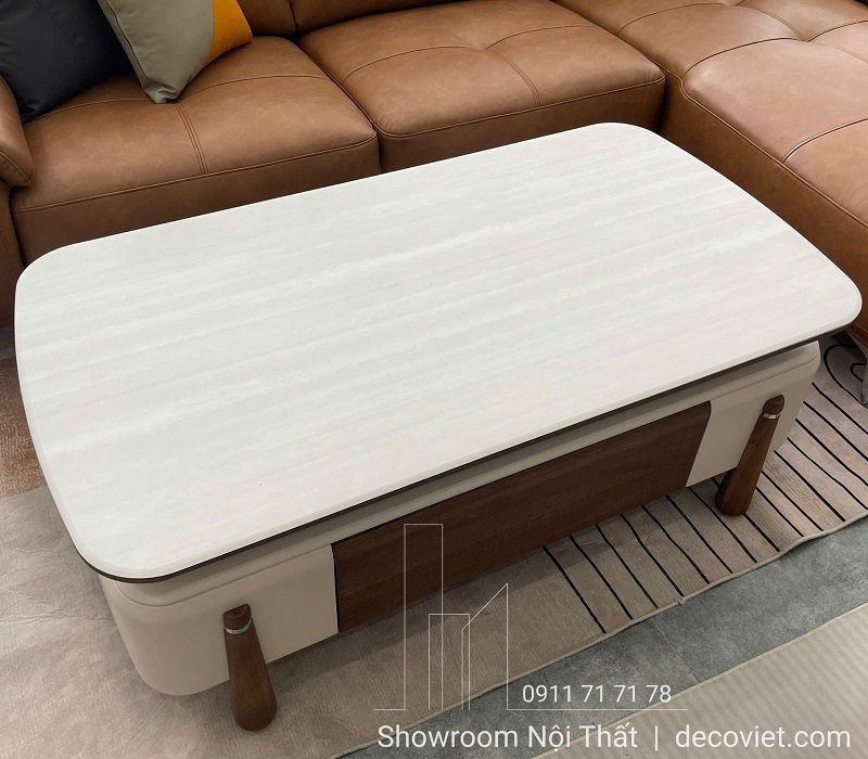 Bàn Sofa Gỗ Mặt Đá 491S