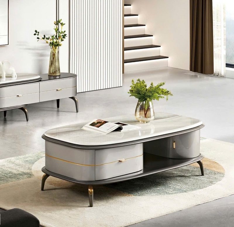 Bàn Sofa Mặt Đá 444S