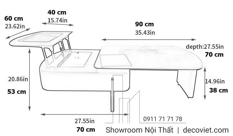 Bàn Sofa Thông Minh Nhập Khẩu 433S
