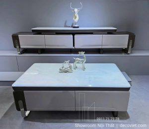Bàn Trà Gỗ Mặt Đá 492S