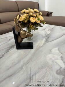 Bàn Trà Gỗ Tự Nhiên Mặt Đá 453S