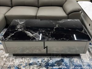 Bàn Trà Mặt Kính Giá Đá Đen 474S