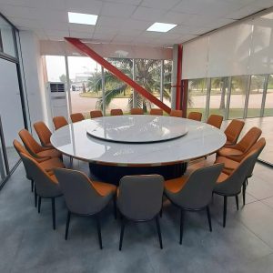 Bàn Tròn 20 Ghế Mặt Đá 3m2 2881S