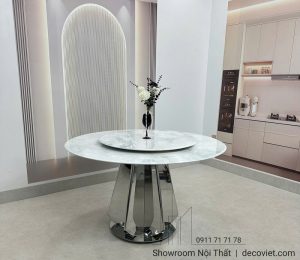 Bàn Tròn Chân Inox Hiện Đại 2867S