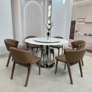 Bàn Tròn Chân Inox Hiện Đại 2867S