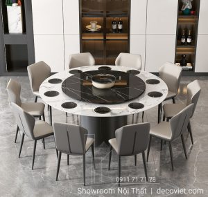 Bàn Tròn Có Bếp Điện 10 Ghế 2749S