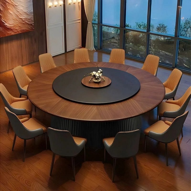 Bàn Tròn Gỗ Đẹp 12 Ghế 2858S
