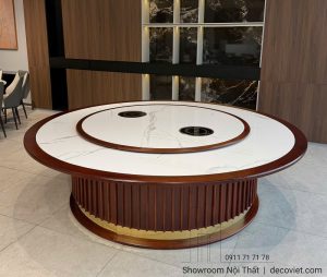 Bàn Tròn Xoay 14 Ghế Có Bếp Từ 2968S